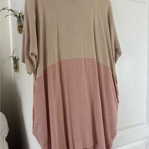 Roolee Beige Textured Tunic Top